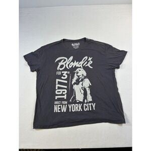 Blondie Band Tee Shirt XXL 20 Black 1977 NYC Debbie Harry Graphic Punk Rock